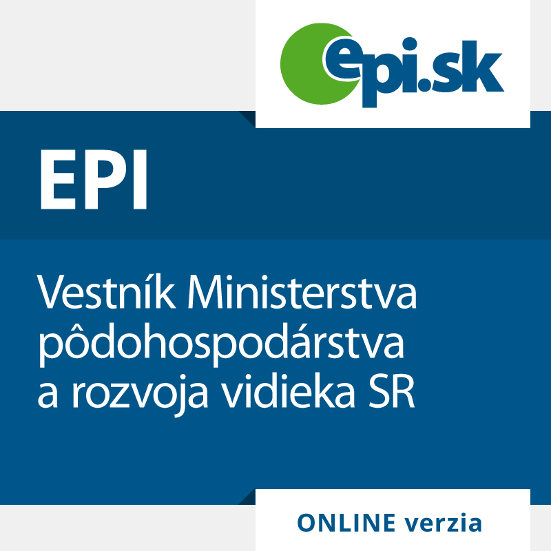 EPI Vestník Ministerstva pôdohospodárstva a rozvoja vidieka SR