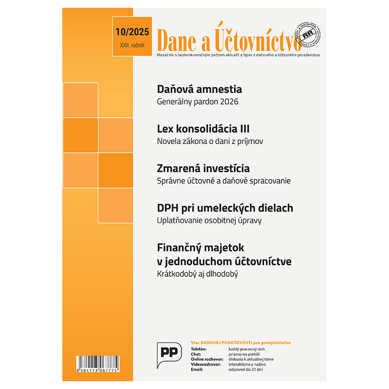Dane a účtovníctvo 10/2025