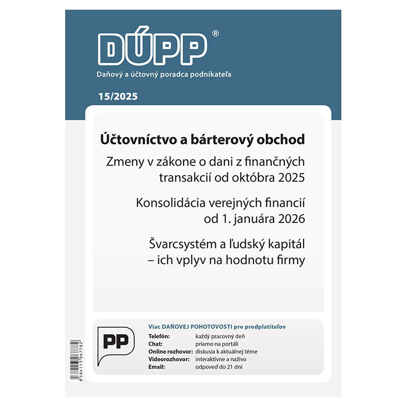 Daňový a účtovný poradca podnikateľa 15/2025