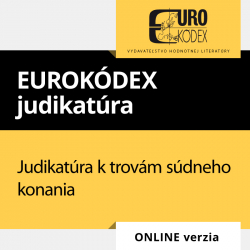 Judikatra k trovm sdneho konania (ONLINE verzia)