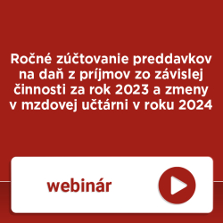 Ron ztovanie preddavkov na da z prjmov zo zvislej innosti za rok 2023 a zmeny v mzdovej utrni v roku 2024