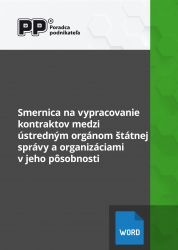 Smernica na vypracovanie kontraktov medzi strednm orgnom ttnej sprvy a organizciami v jeho psobnosti (2022)