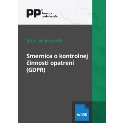 Smernica o kontrolnej innosti opatren (GDPR)