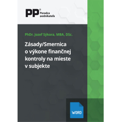 Zsady/Smernica o vkone finannej kontroly na mieste v subjekte