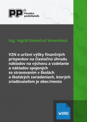 VZN o uren vky finannch prspevkov na iaston hradu nkladov na vchovu a vzdelanie a nkladov spojench so stravovanm v kolch a kolskch zariadeniach, ktorch zriaovateom je obec/mesto