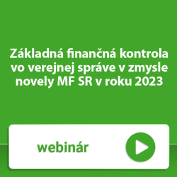 Zkladn finann kontrola vo verejnej sprve v zmysle novely MF SR v roku 2023