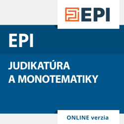 EPI judikatra a monotematika - vybran oblasti