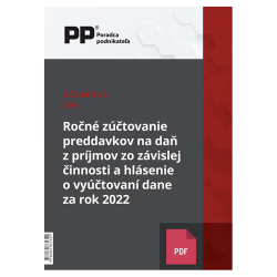 Ron ztovanie preddavkov na da z prjmov zo zvislej innosti a hlsenie o vytovan dane za rok 2022