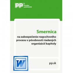 Smernica na zabezpeenie rozpotovho procesu v psobnosti riadench organizci kapitoly