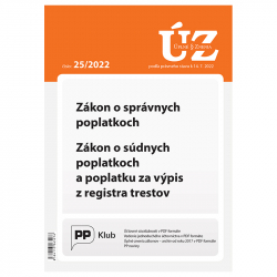 Zkon o sprvnych poplatkoch, Zkon o sdnych poplatkoch a poplatku za vpis z registra trestov (2022)